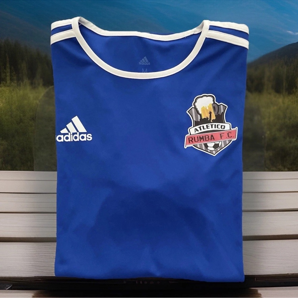 Rare Adidas ATLETICO Rumba Fc Jersey Blue Soccer Sz-M Authentic